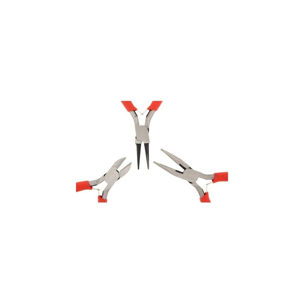 Trade Shop - Kit 3 Mini Pinze Per Elettronica Pinza Becco Universale Tronchese -