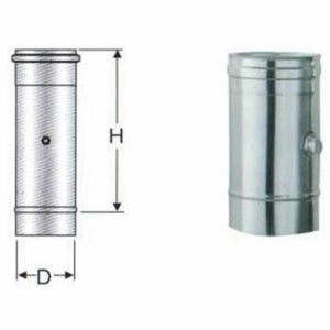 Inox mono parete aisi 316 modulo prelievo fumi d.080 b08xb27hbb