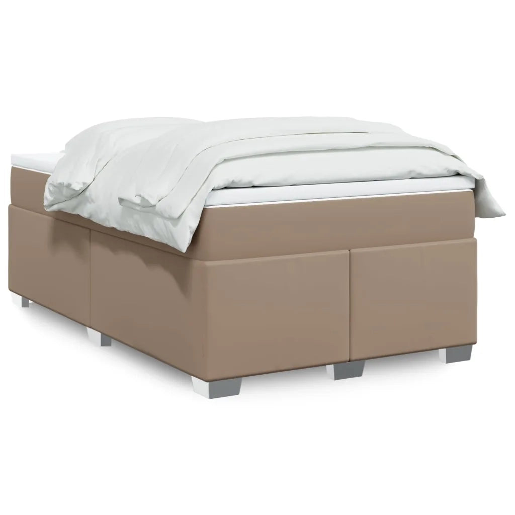 Giroletto a Molle con Materasso Cappuccino 120x200cm Similpelle