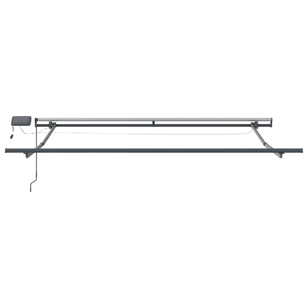 Tenda Retrattile Manuale con LED Gialla e Arancione 350x250 cm