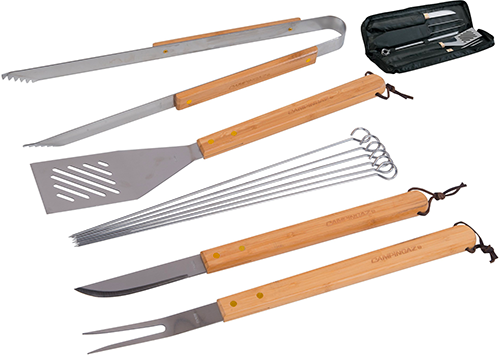 Set utensili barbecue con borsa tessuto campingaz