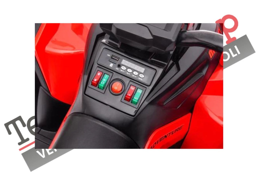 Tecnobike Shop Quad Elettrico per Bambini ATV  1.0 12V  con Radiocomando colore Rosso
