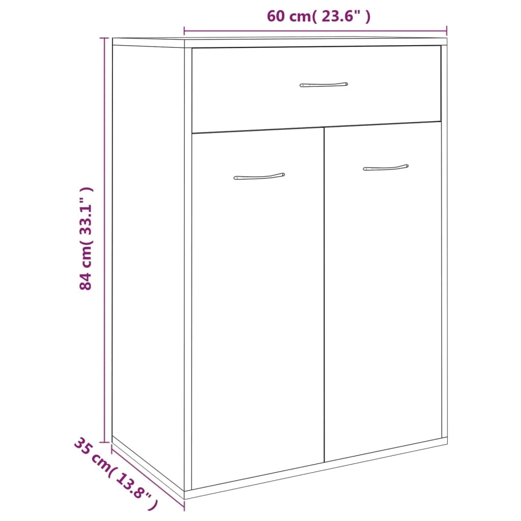 Scarpiera mobile contenitore per scarpe mobile per ingresso/corridoio/soggiorno 60 x 35 x 84 cm legno ingegnerizzato marrone 02_0021575