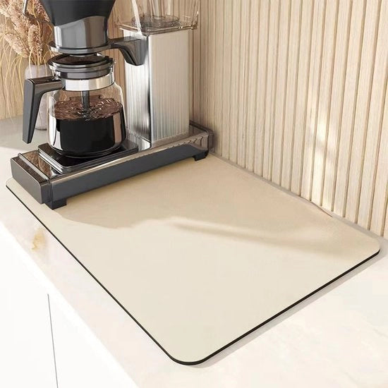 Matrice di assorbimento per superfici, matrice di assorbimento per superfici, servizio, sottolivello assorbente, per macchina per caffè, matrice per bar, matrice per ciotola di cibo per cani, matrice per perdite, vasca per la cucina, beige, 40 x 30 cm