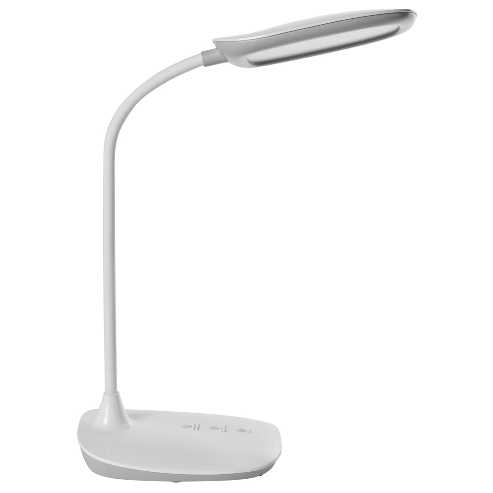 Lampada da scrivania per ufficio Illuminazione da tavolo bianca Lampada per computer da lettura Braccio regolabile Funzione CCT Dimmer Stepless