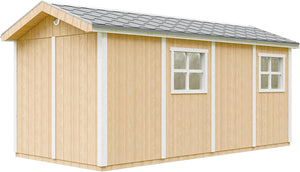 Casetta da giardino di qualit? premium 11,47 m² - H252x250x530 cm - Timbela M915C-HARVEST HONEY