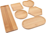 Dienbladen in legno - quadrati, rotondi, ovali, esagonali, a forma di cuore - piatto decorativo per creare mosaici DIY - torta dessert snack frutta - set di 6 piatti quadrati 70x70