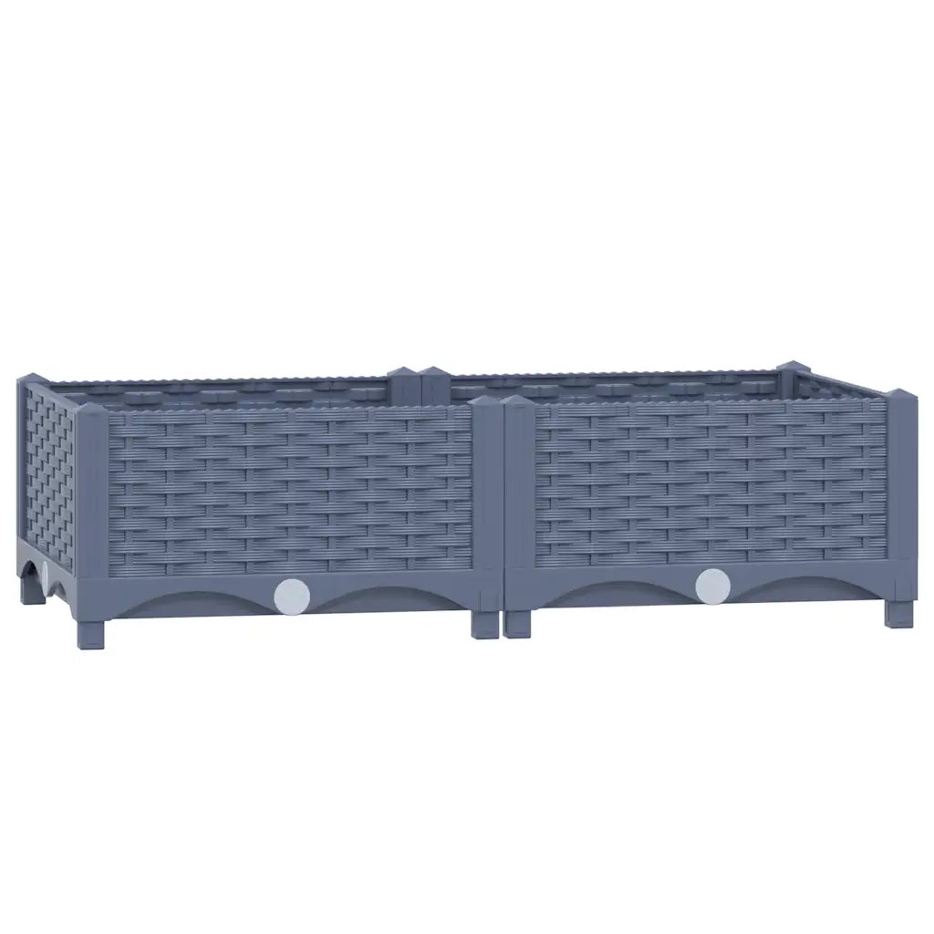 Fioriera | Cassetta per fiori | Vaso Rialzata 80x40x23 cm in Polipropilene