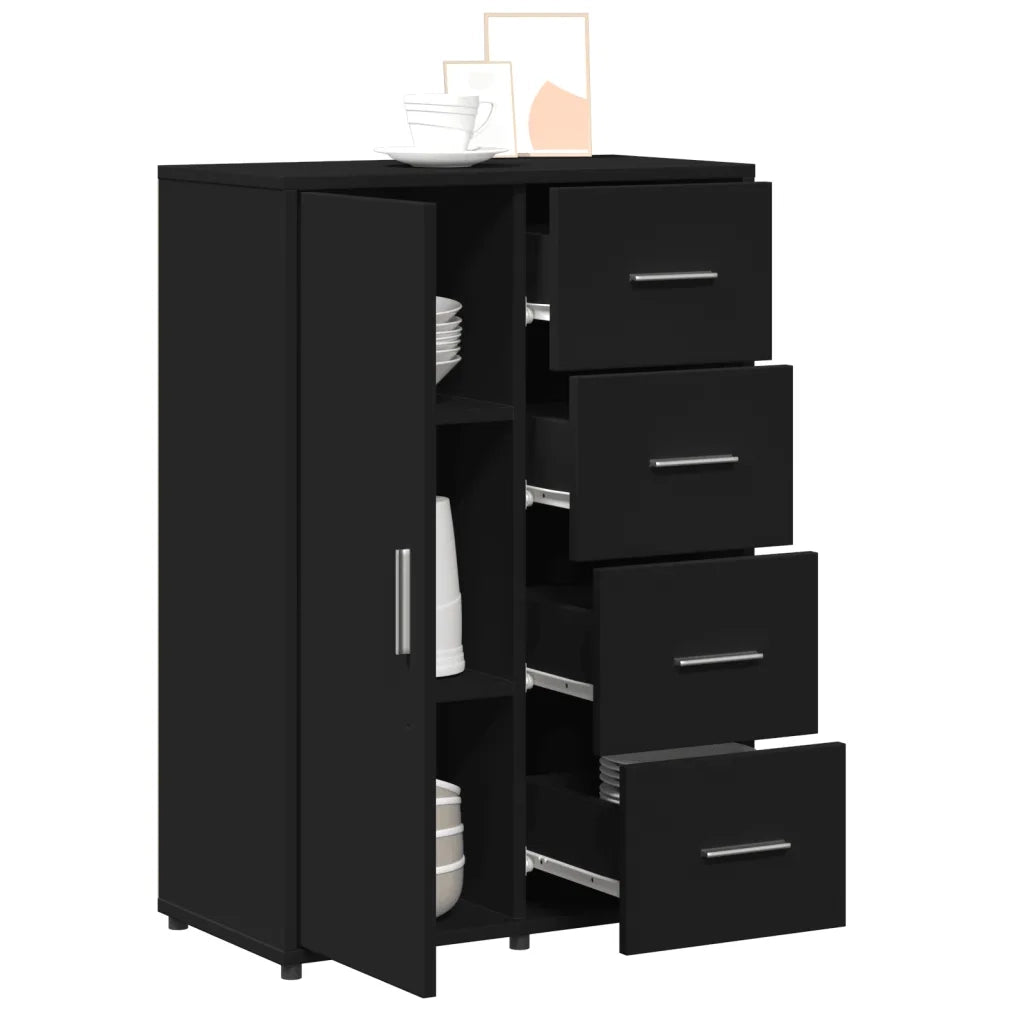 Credenze 2 pz Nere 60x31x84 cm in Legno Multistrato 3276589