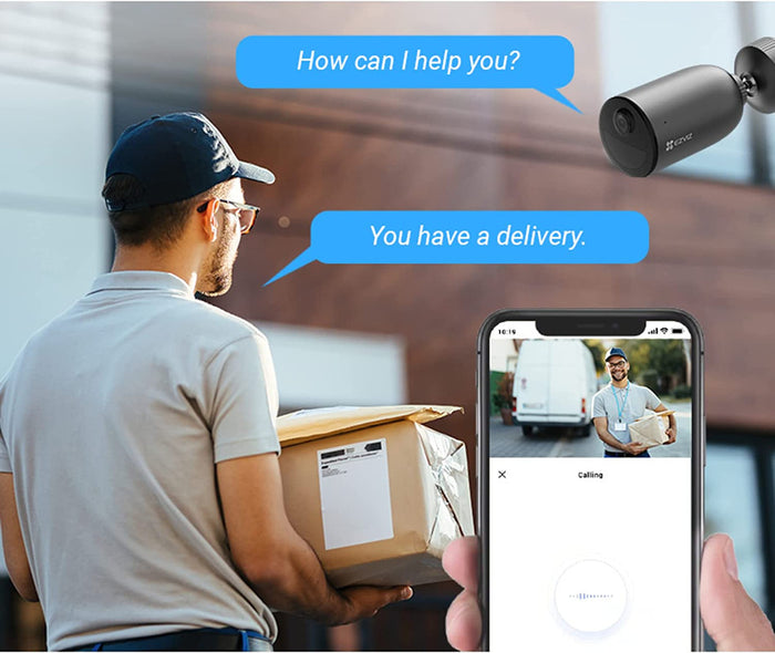 IP cam a batteria, Wi-fi 2,4 Ghz, rilevamento persone, visione notturna, impermeabile EZVIZ EB3