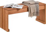 Panchina da Esterno con Seduta a Doghe per 2 Persone, Portata 200 kg, Panca da Giardino con Solida Struttura in Legno Massello, Panca per Ingresso, Giardino e Gazebo, 90 x 30 x 44 cm