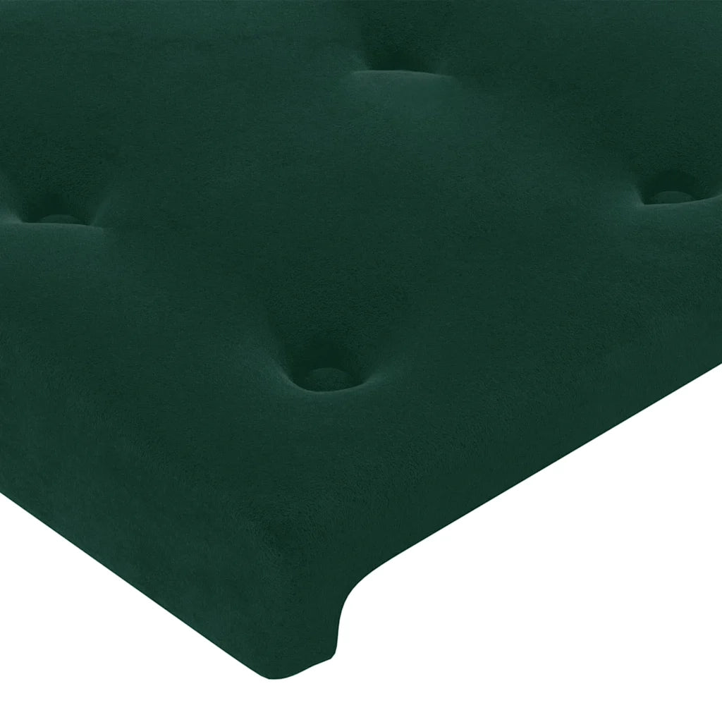 Testiera Verde Scuro 80x5x118/128 cm Velluto 3116799