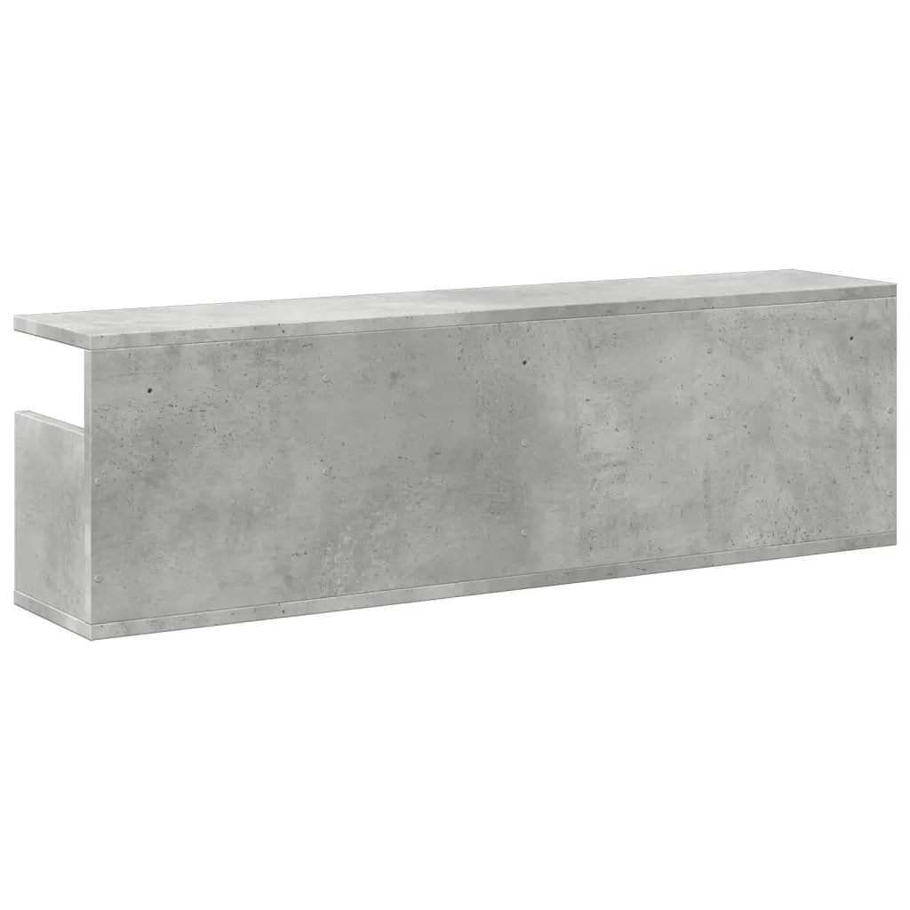 Armadietto a Muro | Mobile a Parete 100x20x30cm Grigio Cemento in Legno Multistrato