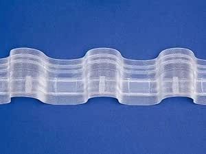 Fettuccia EFFETTO ONDA FET0-79 - Fascia Per Tende Trasparente - Nastro SELF PLEAT TRASPARENTE vendita al metro lineare