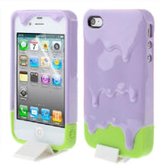 CUSTODIA COVER GELATO ICE CREAM 3 D 3D MELT PER APPLE IPHONE 4 E 4S LILLA VERDE