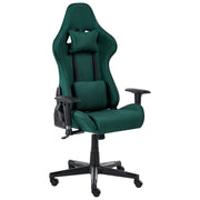 Sedia da ufficio ergonomica in tessuto con braccioli regolabili di colore verde poltrona gaming stile moderno
