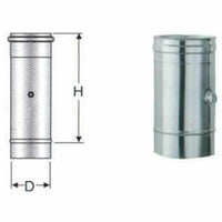 Inox mono parete aisi 316 modulo prelievo fumi d.130 b08x9q9njn
