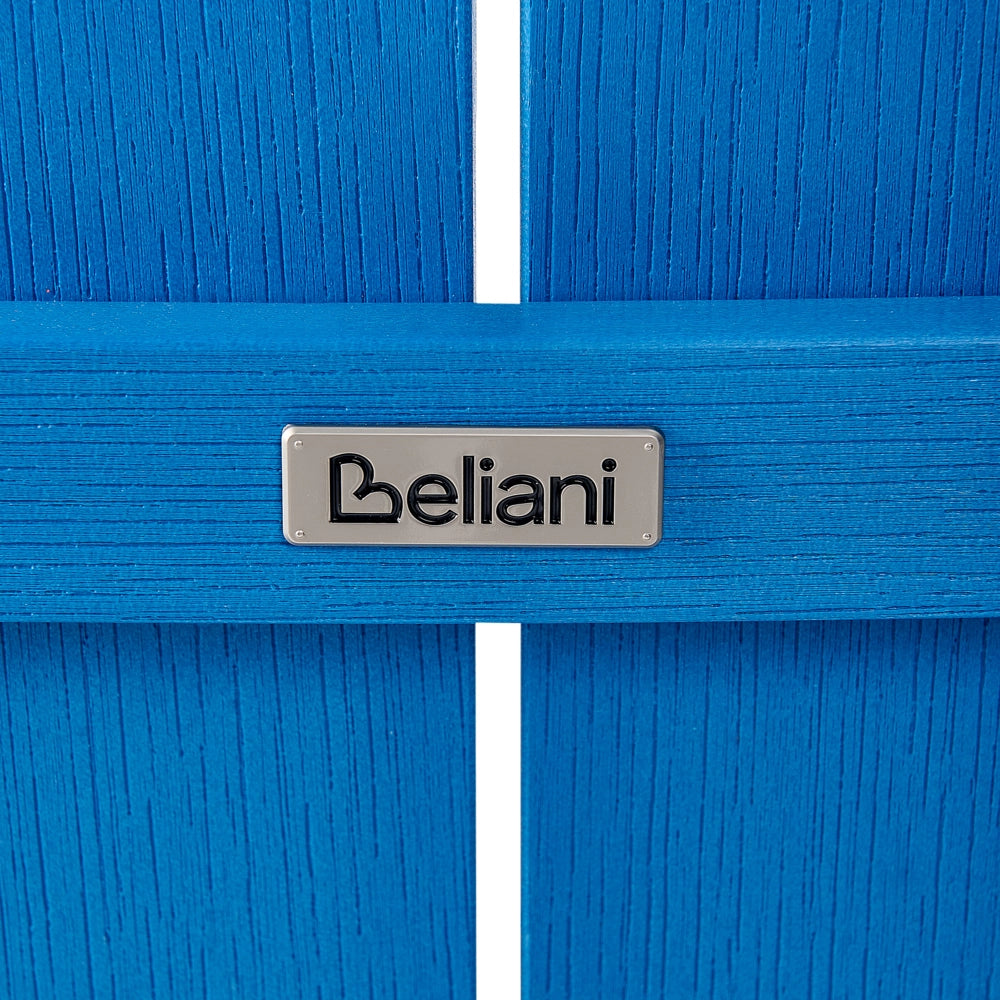 Sedia da giardino in plastica blu in legno resistente agli agenti atmosferici in stile moderno