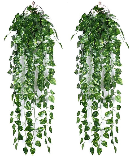 Foglia di Ficus Artificiale a Sfera - Pianta Artificiale - 2 Pezzi - Verde - Plastica