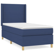 Letto singolo | Letto per adulti | Giroletto a Molle con Materasso Blu 80x200 cm inTessuto