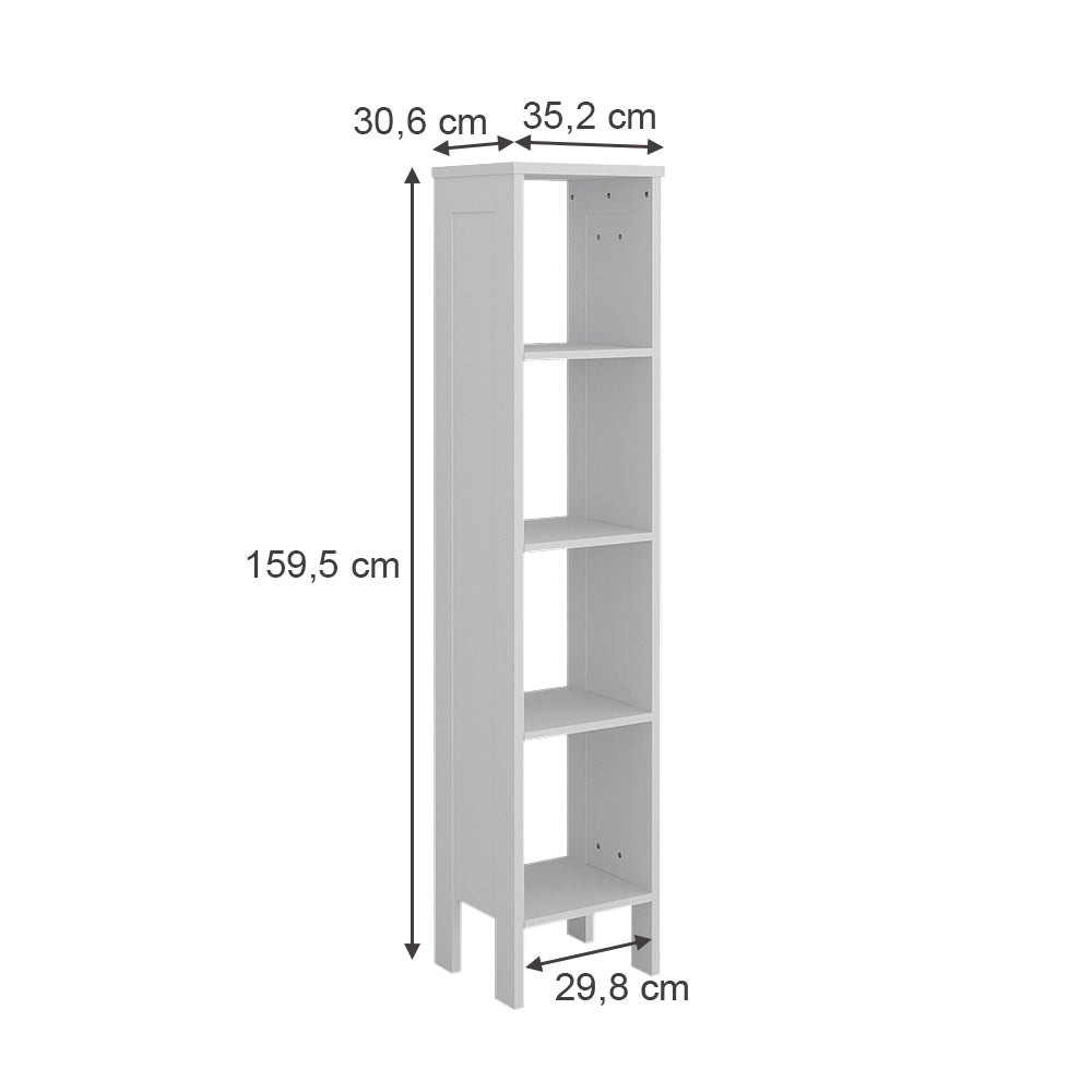 Vitalispa Scaffale per bambini Bianco 35.2 x 159.5 cm