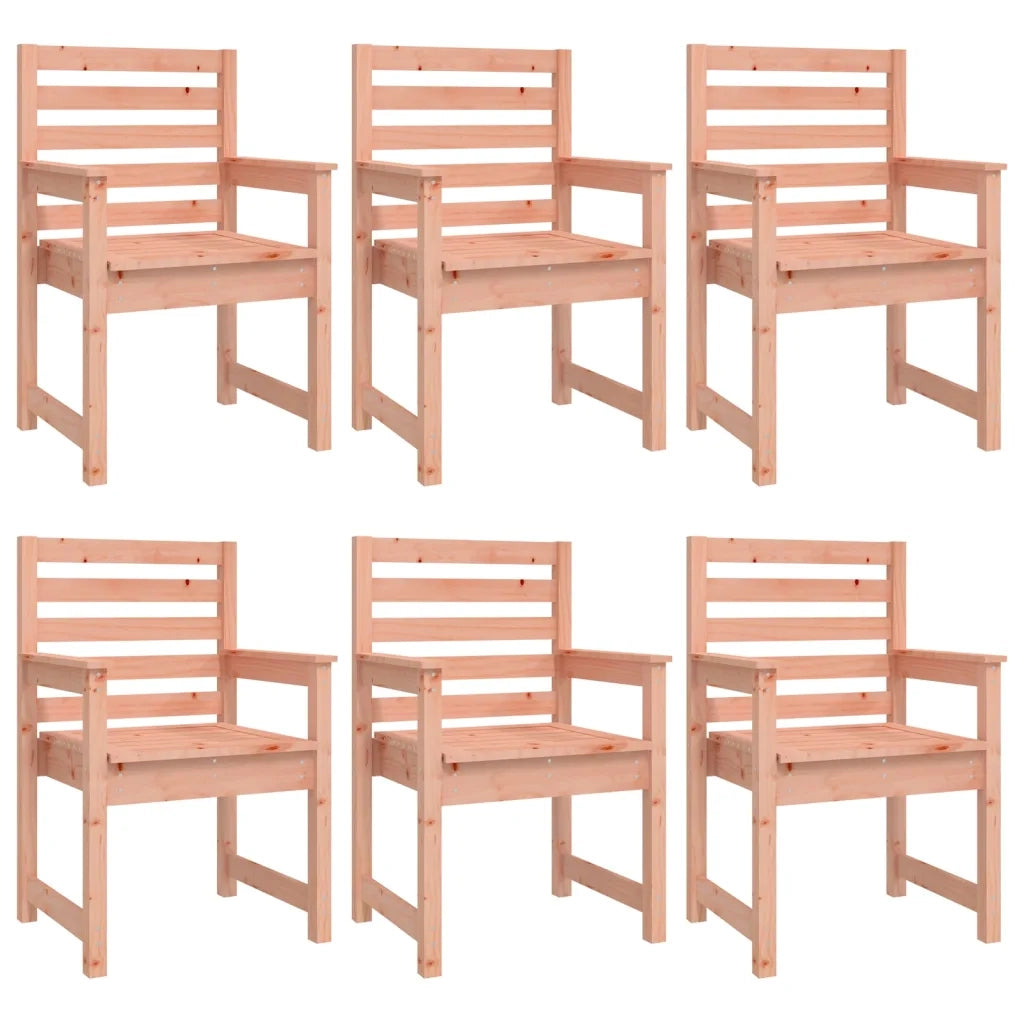 Set da Pranzo per Giardino 7 pz in Legno Massello di Douglas
