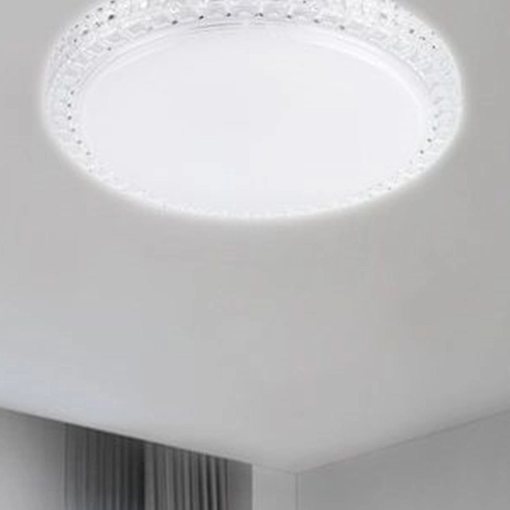 Trade Shop - Plafoniera Da Soffitto Interno 45w Bordo Cristalli Luce Fredda Fst-40a26584 40cm -