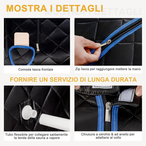 1000 W Sauna a Vapore Portatile con Telecomando, Sauna Domestica Bagno di Vapore con Sedia, Sauna Spa 3L, Funziona Timer 15-90 min (Nero)