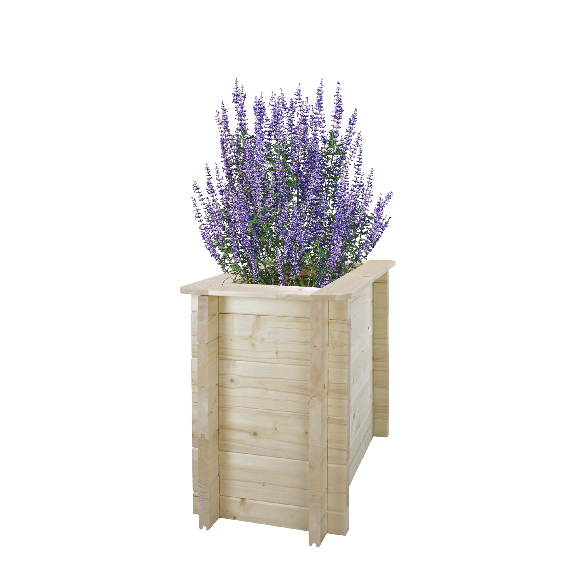 L'aiuola di giardino sopraelevata in legno - 58x38x57 cm - Timbela M611