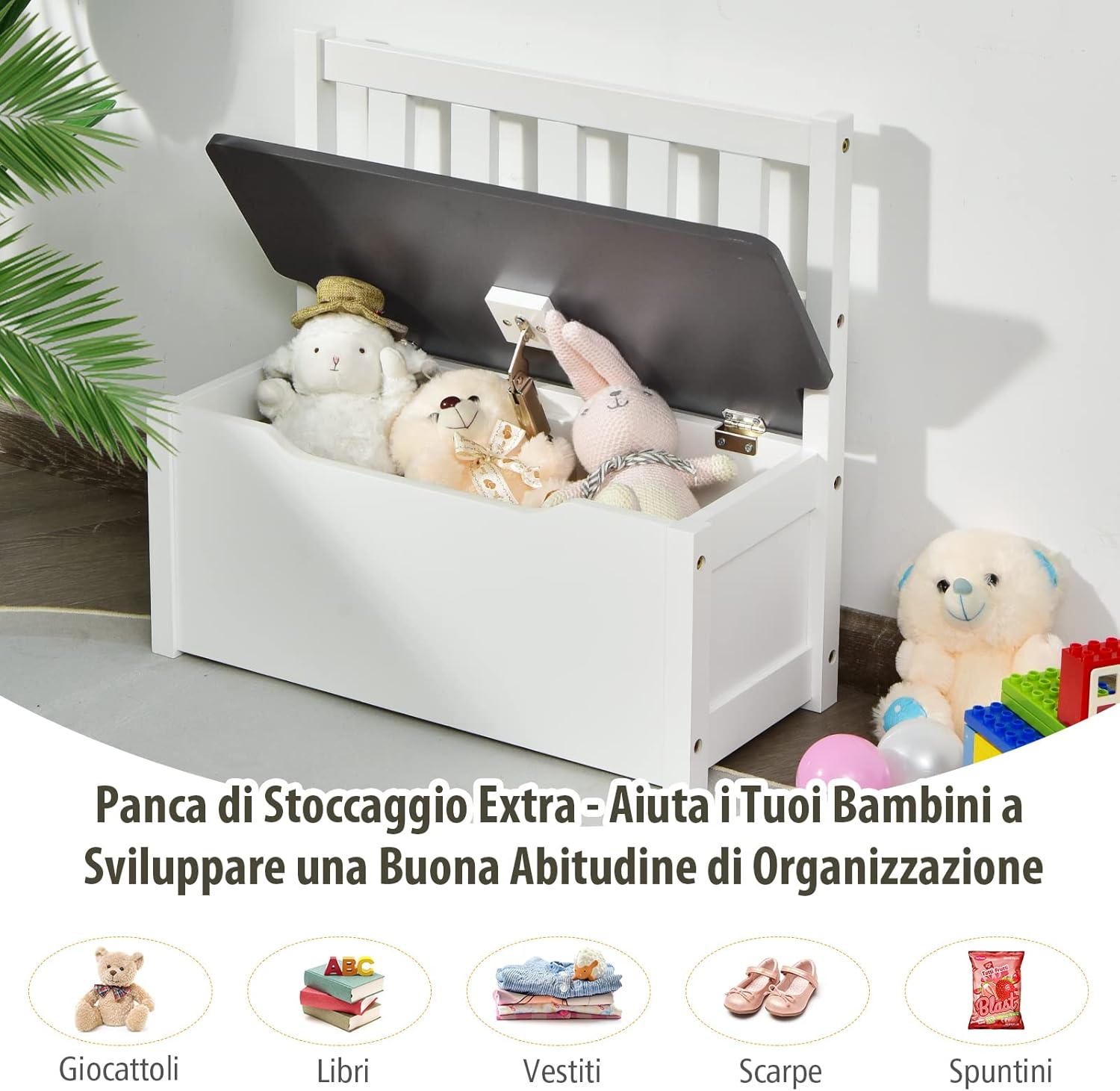 Set 4 Pezzi Tavolo e Sedie per Bambini, Set Tavolo Attività di Legno 2 in 1 per Bambini con 2 Sedie e 1 Panca, Per Bambini per Giocare Disegnare Leggere e Mangiare (Grigio)