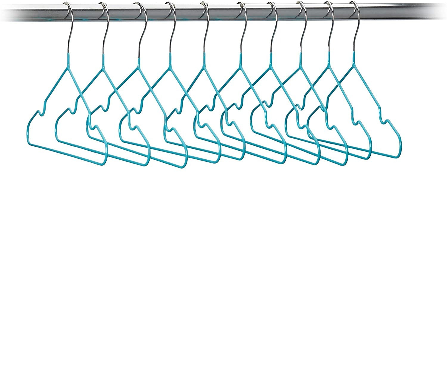 Set di 20 grucce per bambini con rivestimento in PVC turchese 13_0002487_2