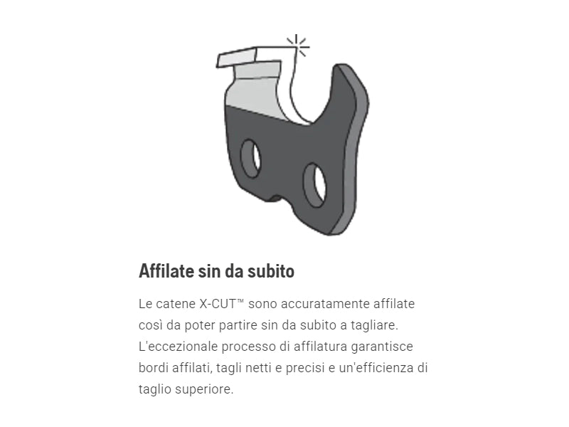 Catena Husqvarna X-Cut™ S93G 3/8” mini 1.3mm per arboricoltura fino a 56 maglie - 45E