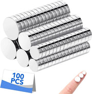 100 pezzi di magneti neodimio piccoli, magneti mini 6/8/10 mm magneti forti con scatola in plastica per whiteboard, pannello da parete, frigorifero
