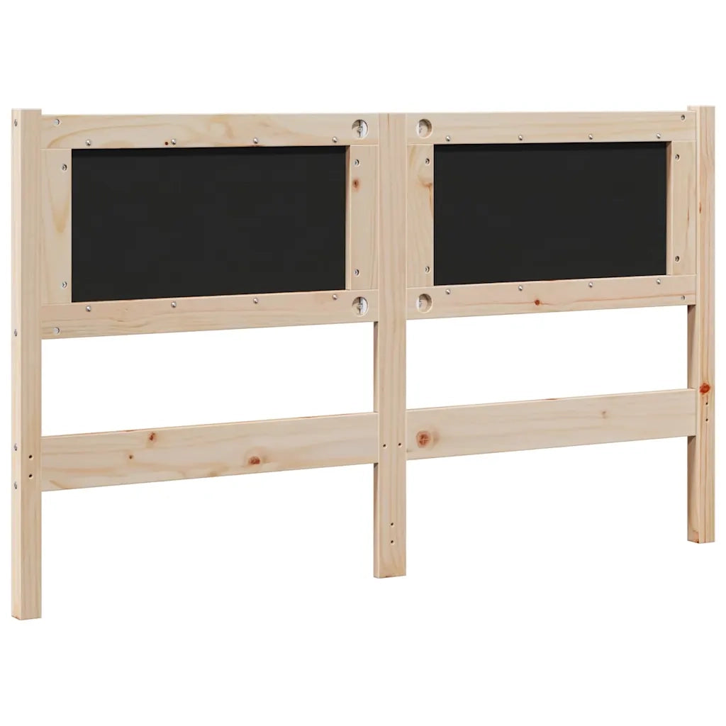 Testiera imbottita-Testiera con Cuscini-Testata Marrone 140 cm Pino massello 153559