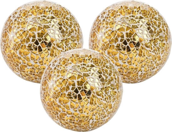Set di 3 decorativi palloni 4" palloni decorativi in vetro mozaico palloni decorativi per vasi decorazioni per tavola centerpieces decorazioni per casa festa decorazioni per la mensa decorazioni per le feste natalizie