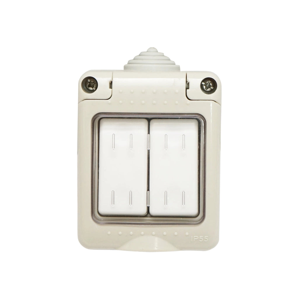 Interruttore doppio PT esterno IP55, 10AX, 250V