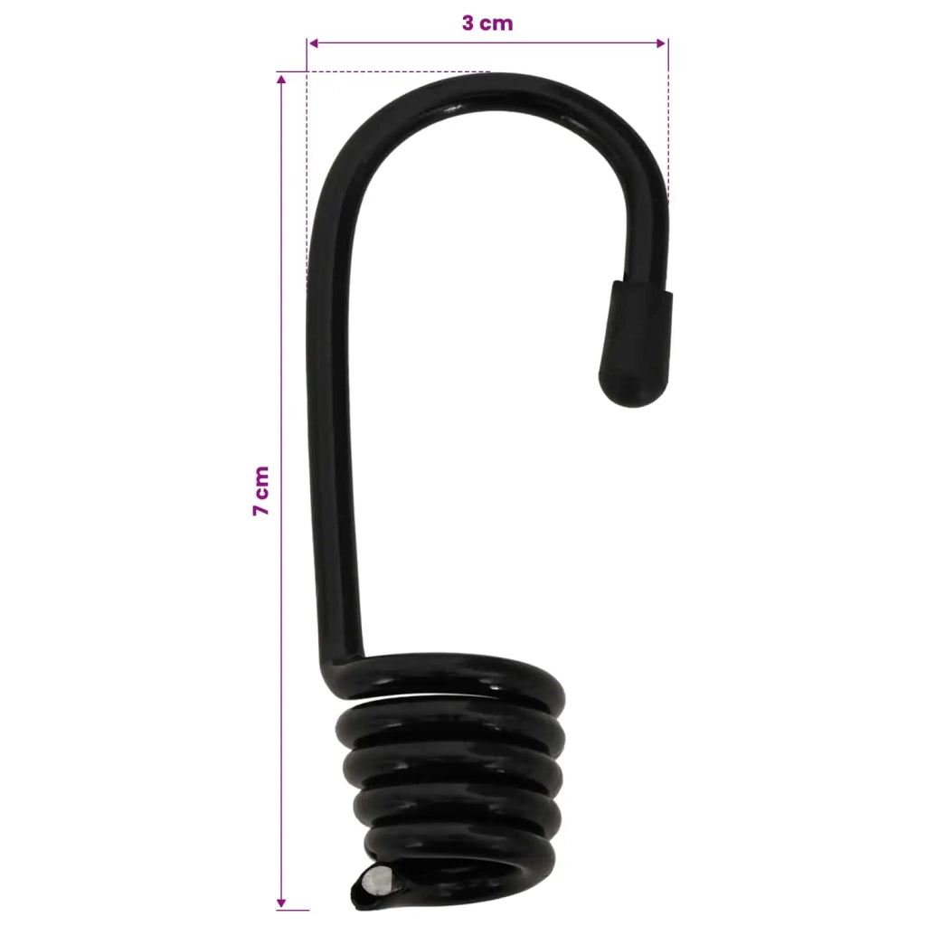Corde Bungee con Ganci 6 mm Nero e Bianco PP e gomma 42047670