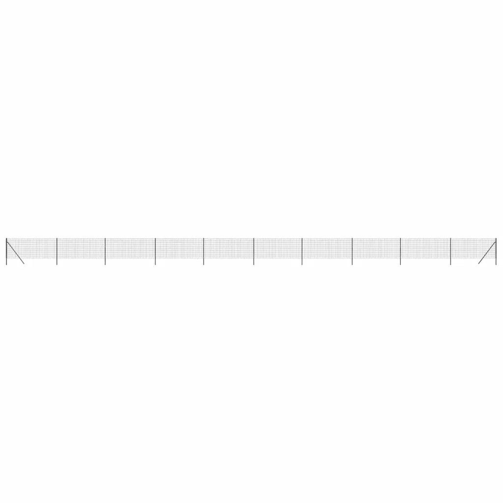 Recinzione Metallica Antracite 0,8x25 m in Acciaio Zincato 154216