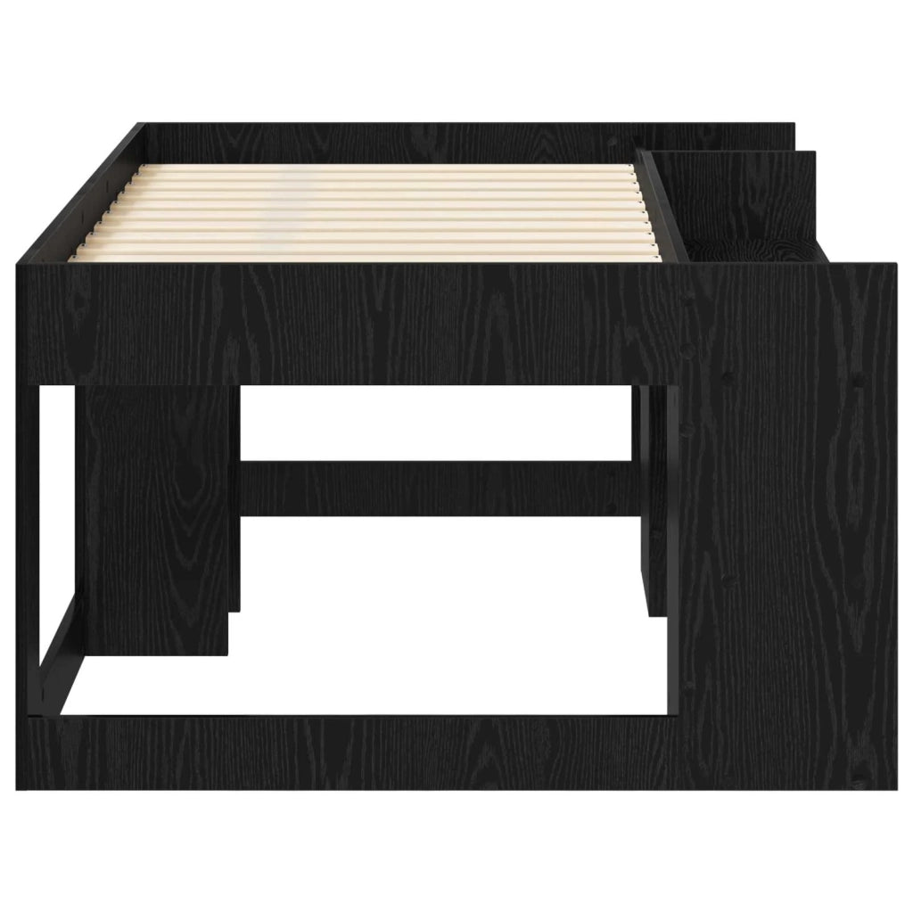 Telaio del letto con storage Rovere Nero 80 x 160 cm 3422620
