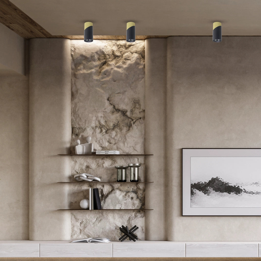 Spot da soffitto decorativo nero oro 1xGU10 8W Neo Milagro