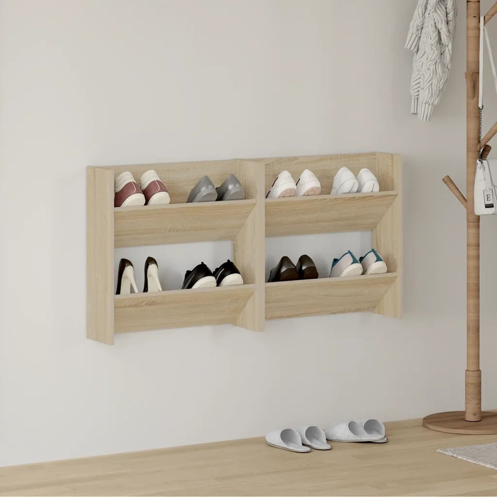 Scarpiere Muro 2 pz Rovere Sonoma 60x18x60 cm in Truciolato cod mxl 50122