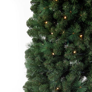 Albero di Natale Artificiale Pieghevole 210 cm 1013 Rami con Luci LED Verde