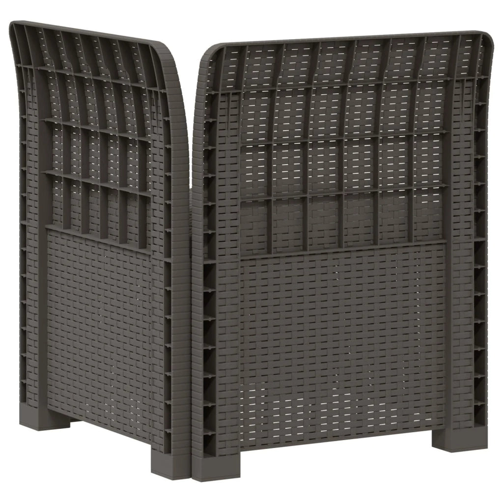 Divano da Giardino a 1 Posto Aspetto Rattan PP Grigio Chiaro 8011815