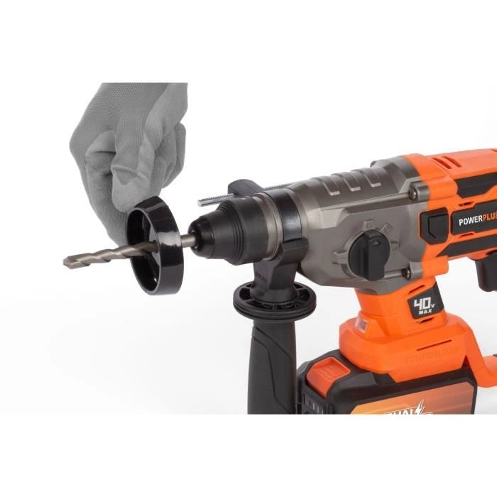 Prank wireless martellino 40v 5j SDS -Plus Brushless + 5 Accessori - Dual Power Powdp15680 - consegnato senza batteria o caricabatterie