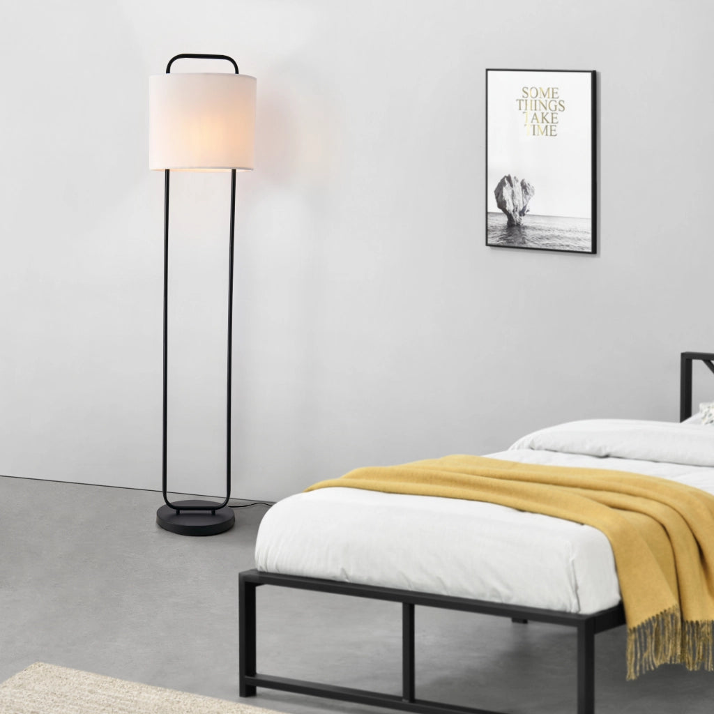 Lampada da Terra Meløy Paralume Ovale - Bianco lux.pro