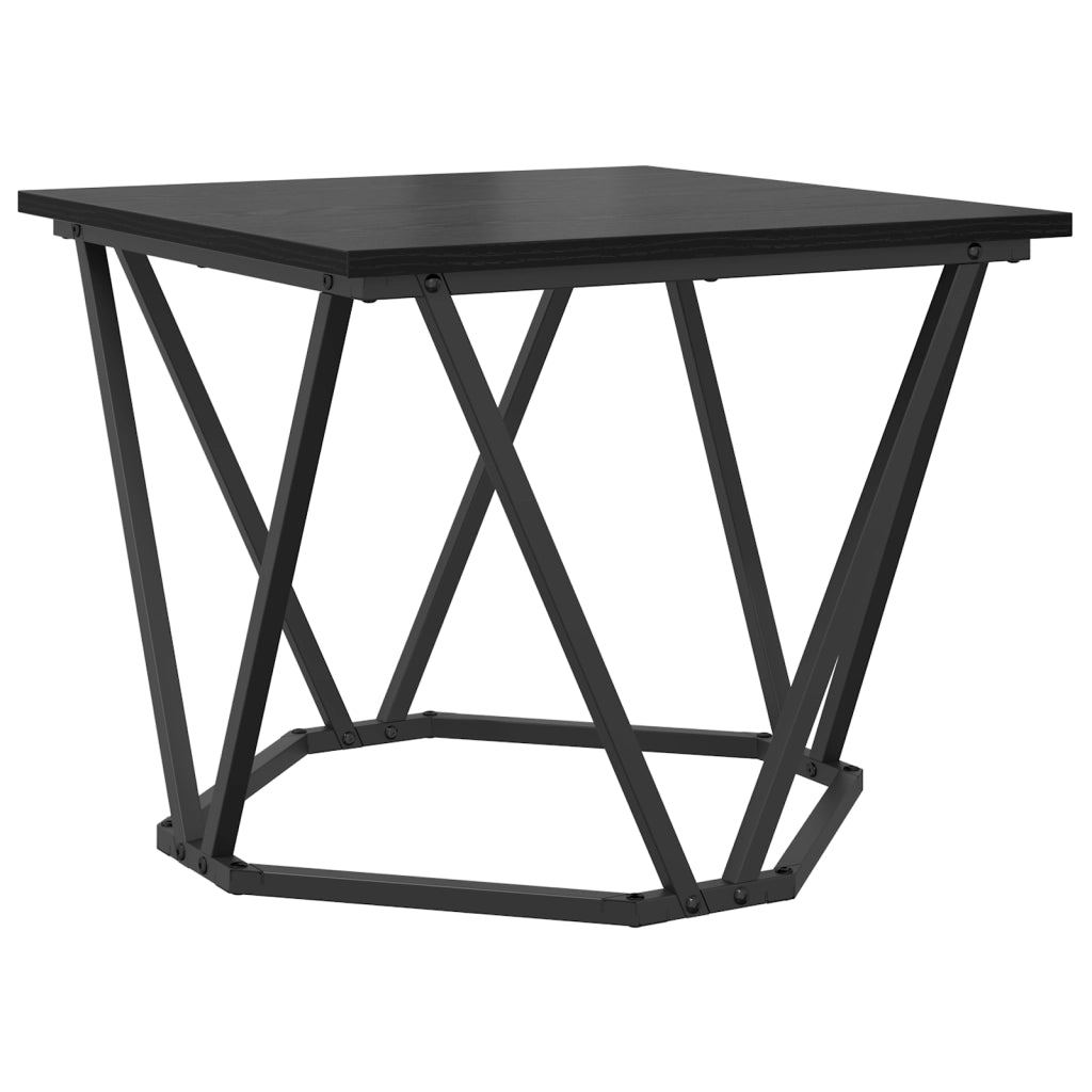 Tavolini 3 pz Nero Rovere Legno Ingegnerizzato