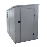 Casetta Box da Giardino Hause 143x247x194 h cm in Plastica Grigio chiaro