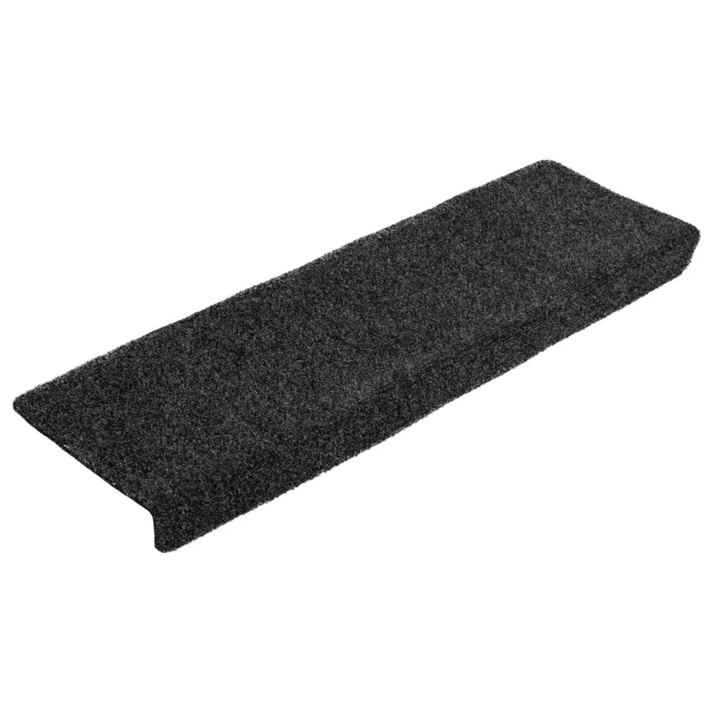 Tappetini per Scale Tessuto Agugliato 10 pz 65x21x4 cm Grigicod mxl 127814
