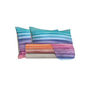 Set lenzuola Matrimoniale stampa sopra Sotto e Federe Rainbow