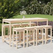 Set Bar da Giardino 9 pz in Legno Massello di Pinocod mxl 94293